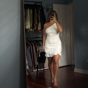 White One Shoulder Dress